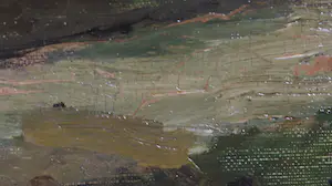 Herman Kruyder - Olieverf op doek bevestigd paneel, Boerderij met zonnebloemen - Ingelijst kopen? Bied vanaf 1650!