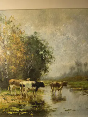 Cor Bouter - Landschap met koeien kopen? Bied vanaf 350!