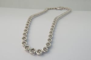 2519 - exclusief 18 krt goud & diamanten Halssieraad - ruim 11 Ct VS1/H diamant! kopen? Bied vanaf 6200!