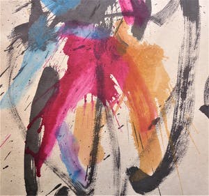 Anton Heyboer - 2 Vrouwen .Mooie krachtige kleurrijke schildering en aparte voorstelling . kopen? Bied vanaf 325!