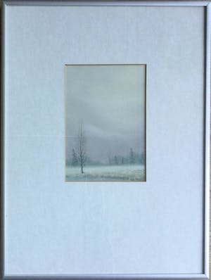 Leo Smit - verfijnd geschilderd landschap | klein schilderij - ingelijst kopen? Bied vanaf 45!