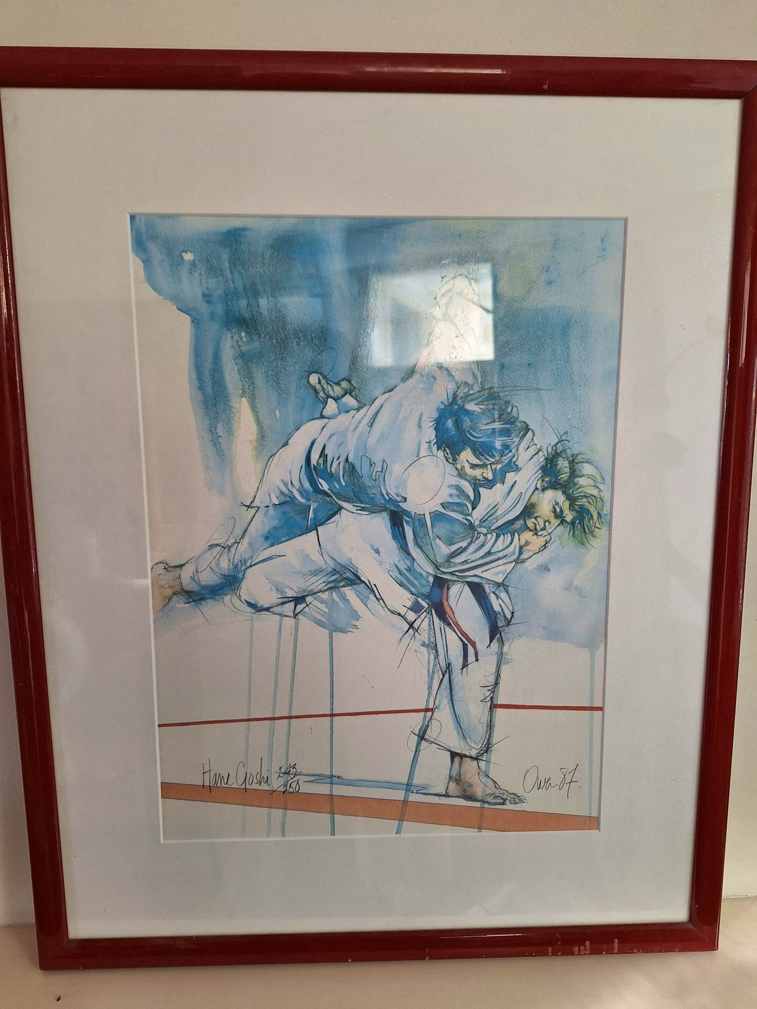 Buy Ortho Owen - 'Hane Goshi' Judo zeefdruk? Bid from 35!