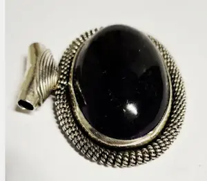 Buy Nieuwe prachtige zilveren hanger met grote Amethist? Bid from 67!