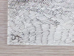 Dirk Arnoldus Tavenraat - Twee pointillistische bosgezichten - Inkttekeningen kopen? Bied vanaf 45!
