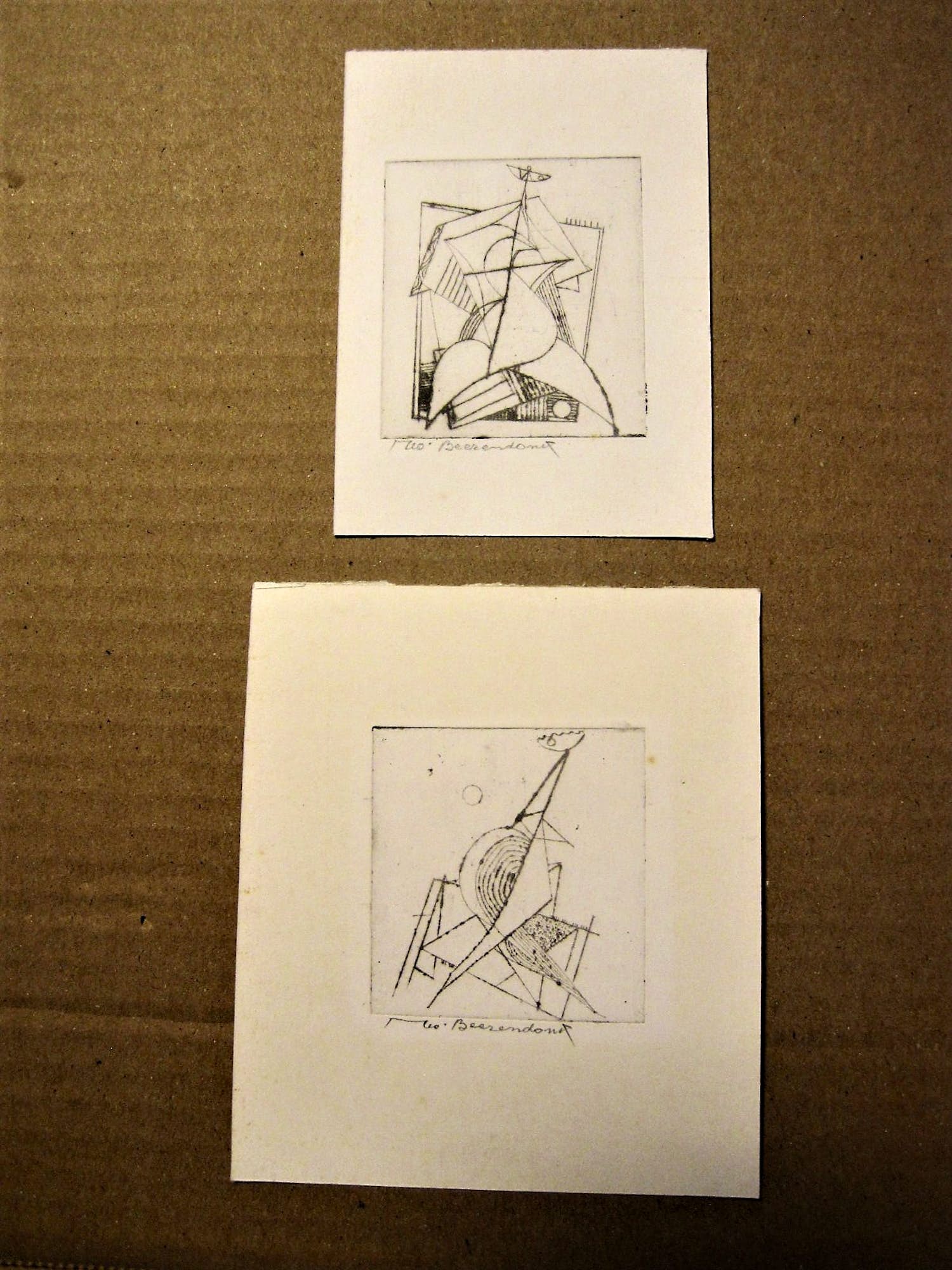 Theo Beerendonk - jaren 60 - twee (2) droge naald Etsjes "Naakten" potlood gesigneerd kopen? Bied vanaf 28!