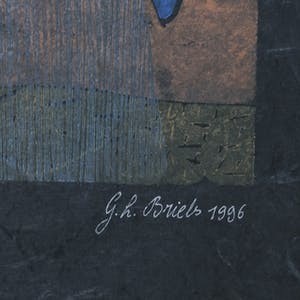 Geertje Briels - Houtdruk op geschept papier, Overlevering II kopen? Bied vanaf 1!