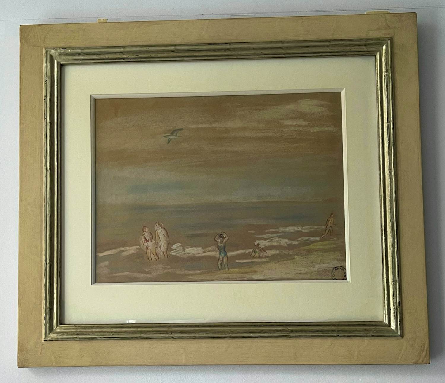 Leo Gestel - Strand met diverse baadsters verkocht voor € 1750!