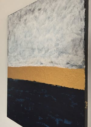 John Foppen - Symphony in Blue + Wh. +Gold........# K 04. XL . GROOT. kopen? Bied vanaf 179!