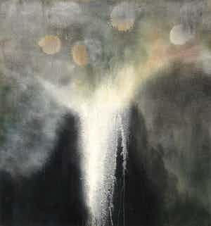 Kees de Vries - Olieverf en pigment op doek, Zonder titel (Zeer groot) verkocht voor € 250!