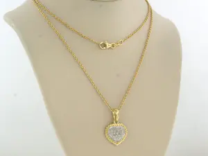 18k gouden collier en hanger met single cut geslepen diamanten tot. 0.07ct kopen? Bied vanaf 400!