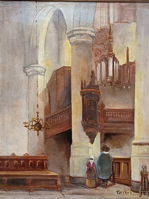 Pieter 't Hart - Kerkinterieur. kopen? Bied vanaf 75!