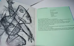 Lotti van der Gaag - Zeefdruk op katoenzijde + Litho Jef Diederen + 6x Lotti/Cobra-boeken kopen? Bied vanaf 75!