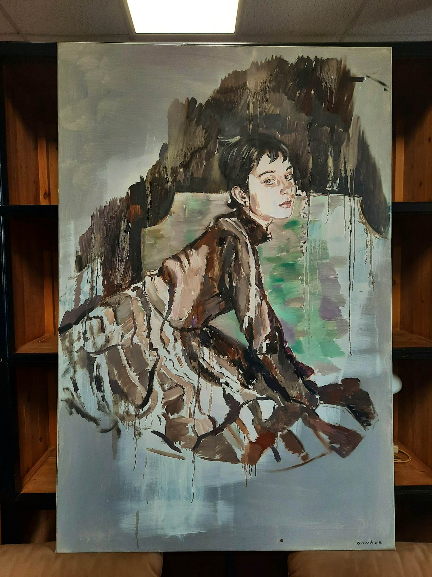 Gijs Donker - jonge " Audrey Hepburn" zonder lijst verkocht voor € 250!