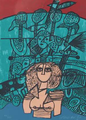 Corneille - 1982 Femme Rouge door Corneille (Er waren 2 versies) kopen? Bied vanaf 295!