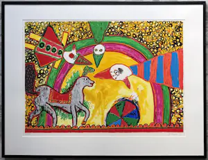 Corneille - handgesigneerde kleurenzeefdruk | 'Cirque' | 1993 (GROOT WERK) kopen? Bied vanaf 1000!
