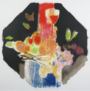 Jan Peter van Opheusden - Zeefdruk, Een glas wijn hoort erbij - Ingelijst kopen? Bied vanaf 20!