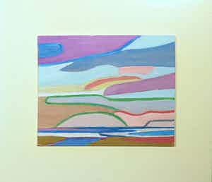 Paul Overhaus - Acryl op board, Uitzicht - Ingelijst verkocht voor € 60!