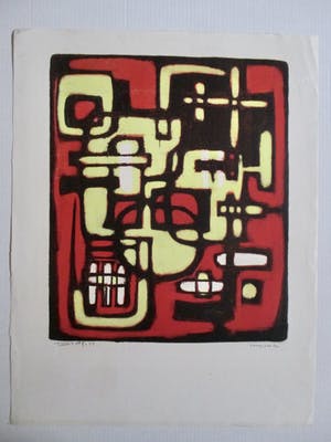 Wim Motz - Litho "Compositie" kopen? Bied vanaf 45!