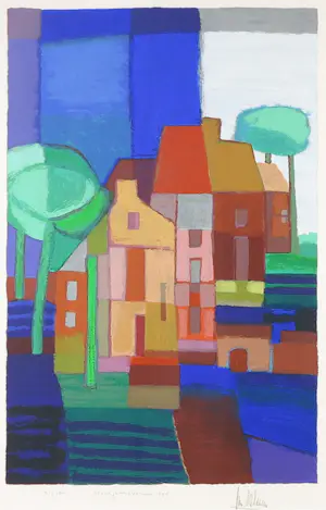 Ton Schulten - Zeefdruk, Voorjaarsbomen - Ingelijst kopen? Bied vanaf 250!