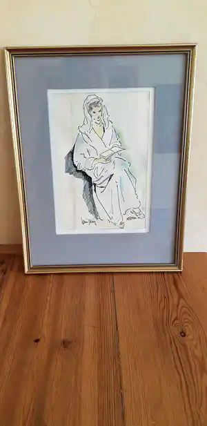 Louis Meys - Lezende vrouw verkocht voor € 75!