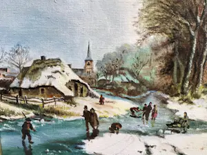 Niet of onleesbaar gesigneerd - Replica Winterlandschap H.C. Koekoek kopen? Bied vanaf 1!