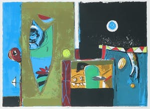 Cor de Jong - Zeefdruk, De Voorspelling - Ingelijst kopen? Bied vanaf 1!