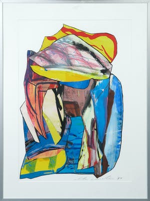 Ella Joosten - Gouache en collage, Zonder titel - Ingelijst kopen? Bied vanaf 1!