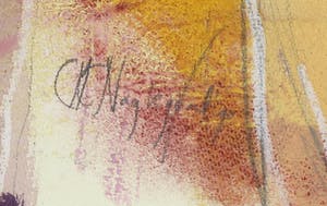 Marjan Nagtegaal - Gemengde techniek op papier, Zonder Titel - Ingelijst kopen? Bied vanaf 35!