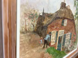 Reijer Murman - Boerderij Waalbandijk Hellouw - Olieverf Schilderij kopen? Bied vanaf 50!