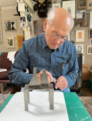 Klaas Gubbels - stalen sculptuur | 'Staande tekening' | 2023 (Grote versie) kopen? Bied vanaf 400!