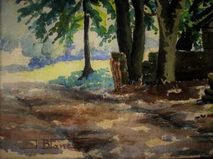 Niet of onleesbaar gesigneerd - Gesigneerd omstreeks 1920 geschilderd Aquarel "Invallend zonlicht" kopen? Bied vanaf 10!