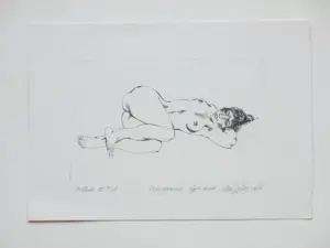 Wim Zwiers - Prélude, Liggend Naakt - Kopergravure kopen? Bied vanaf 75!