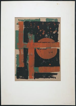 Fred R. Willemse - Sjabloondruk, Abstracte compositie kopen? Bied vanaf 1!