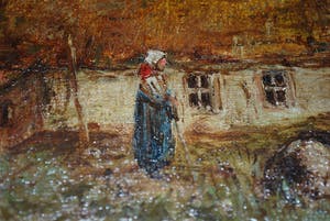 Jan Herman Coster - groot, prachtig ingelijst 19e eeuws schilderij - koeien in het landschap kopen? Bied vanaf 195!