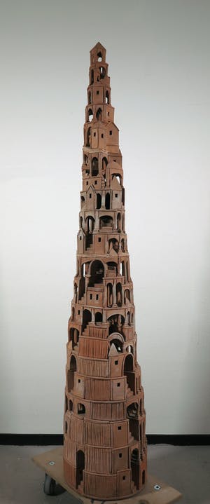 Arie J. Bouter - Terracotta, Toren van Babel (Zeer groot) kopen? Bied vanaf 500!