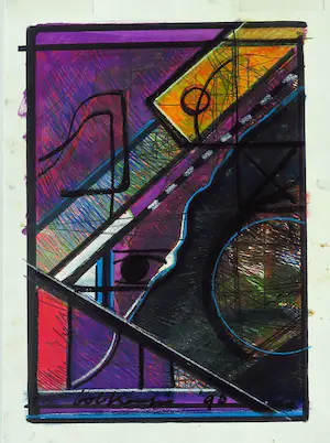 Bob Kemper - Abstracte werken zonder titel (2x) kopen? Bied vanaf 50!