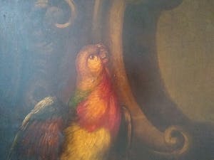 Niet of onleesbaar gesigneerd - Papegaai op een mand kopen? Bied vanaf 1!