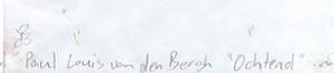 Paul Louis Van Den Bergh - Gemengde Techniek - "Ochtend" - Gesigneerd - Ingelijst kopen? Bied vanaf 40!