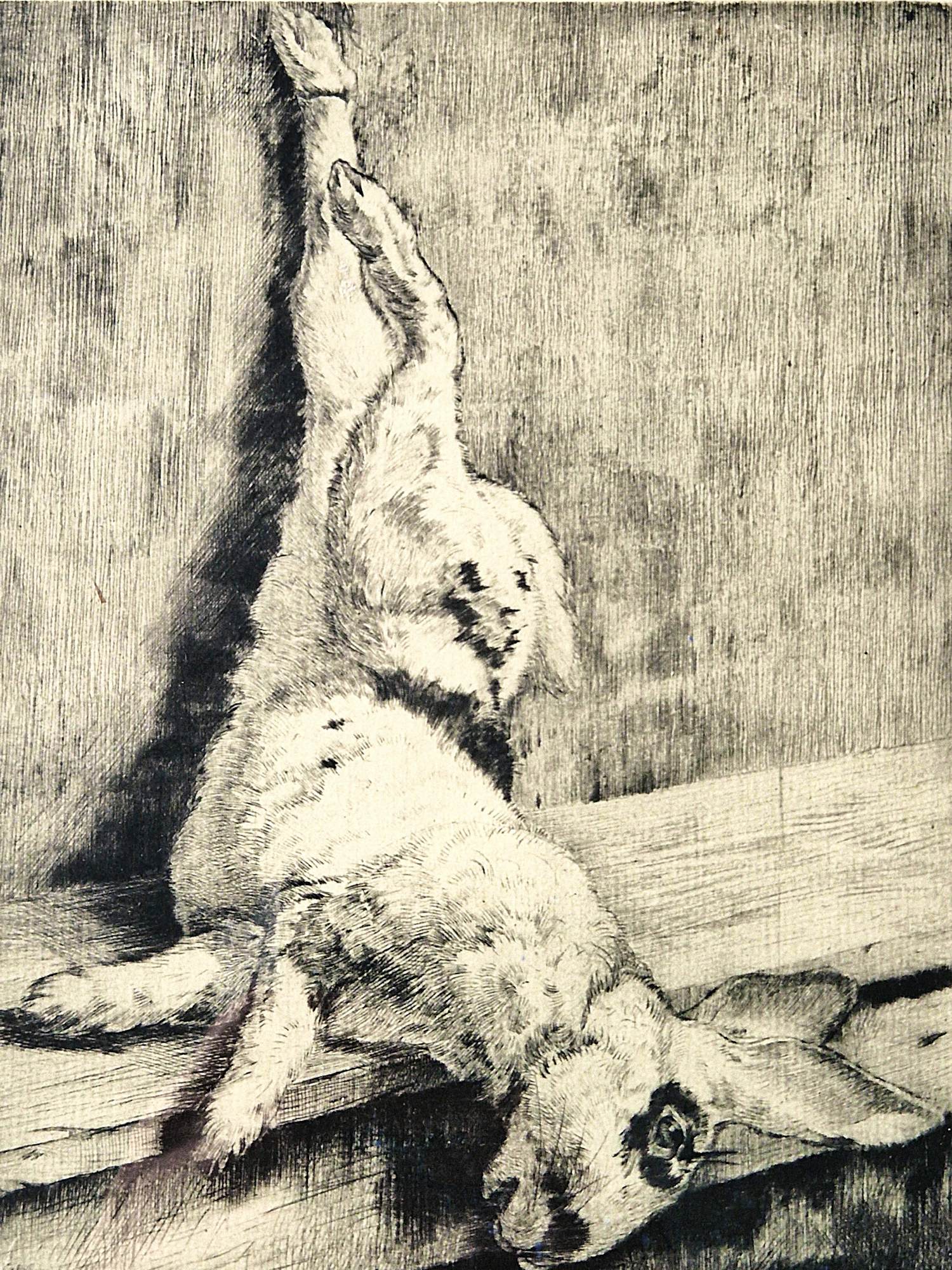 Willem Hendrik Bik - 1915 - fraaie Epr. d'Artiste droge naald Ets "Konijn" potloodgesigneerd kopen? Bied vanaf 25!