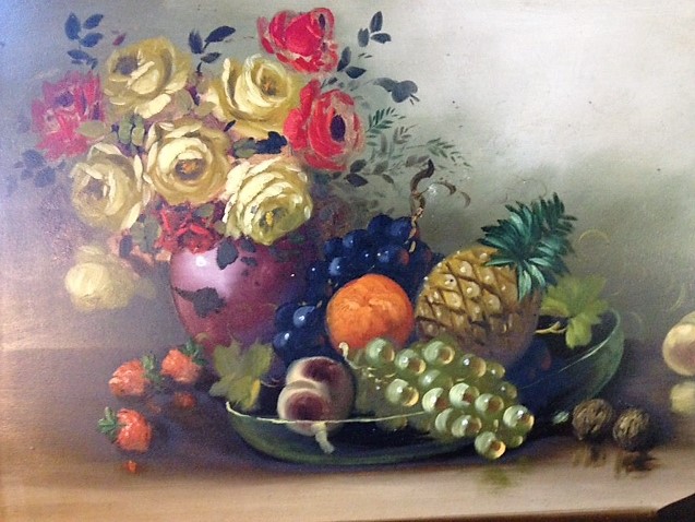 Tilly Moes - Stilleven: bloemen en fruit kopen? Bied vanaf 75!