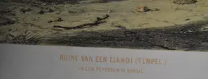 Jan Weissenbruch - litho, ruine van een tjandi, in een pepertuin te Bangil kopen? Bied vanaf 30!