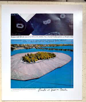 Christo - Surrounded Islands- Offset op papier handgesigneerd verkocht voor € 110!