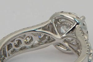 2540- witgouden diamanten dames Fantasiering- 18krt - midd.steen 1.20ct / E-F VS kopen? Bied vanaf 3400!