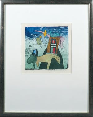 Michel van Overbeeke - Kleurenets met bladgoud, Inside - Ingelijst kopen? Bied vanaf 20!