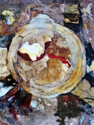 Hans Vanhorck - Groot Olieverf op doek "Eye of the Storm" BIEDEN VANAF 20€!! verkocht voor € 20!