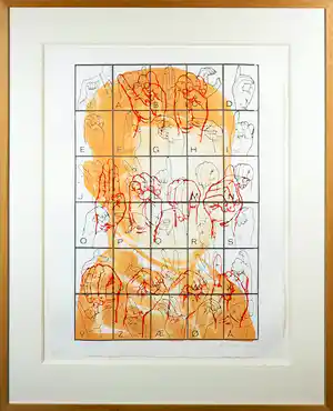 Vittorio Roerade - Litho, Zonder titel - Ingelijst verkocht voor € 45!