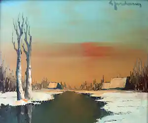 Leo Jordaens - Winterlandschap vendu pour 59€ !