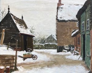 Willem Witjens - Winters Nederhemert - Olieverf kopen? Bied vanaf 350!