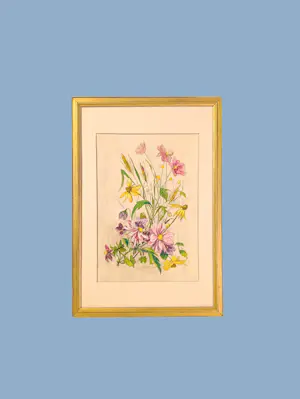 Virginie Cokelberghe - Twee aquarellen. Boeketten bloemen. kopen? Bied vanaf 99!