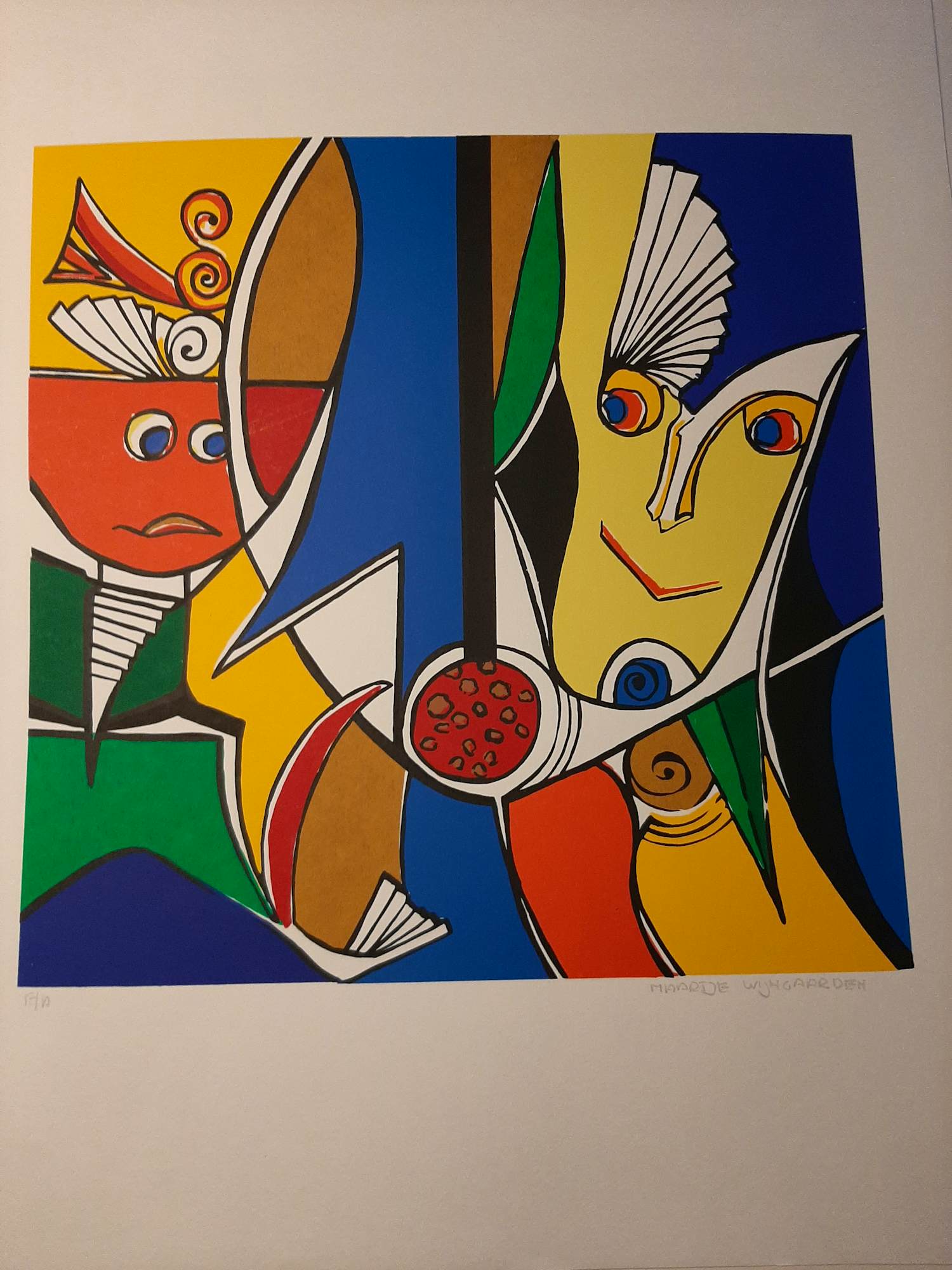 Maartje Wijngaarden - Zeefdruk, ZT kopen? Bied vanaf 35!